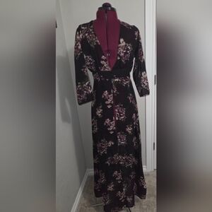 Rue21 Black and Pink Floral Kimono